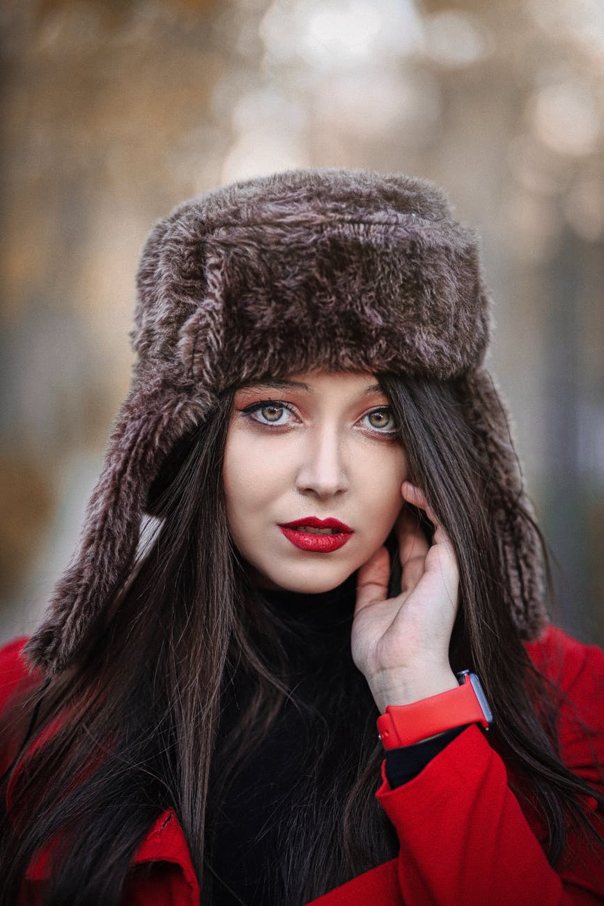 Fur pillbox hat