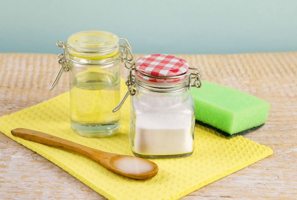Coconut oil and baking soda mixture