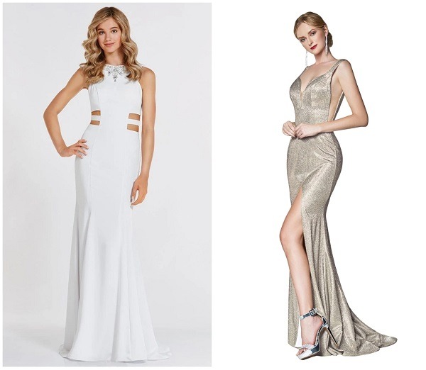 Side Cut-Out Fitted Gowns