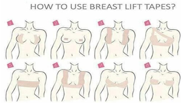 How to breast lift tape yourself