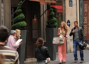 Gossip Girl filming in Saint-Germain-des-Prés, Paris, France