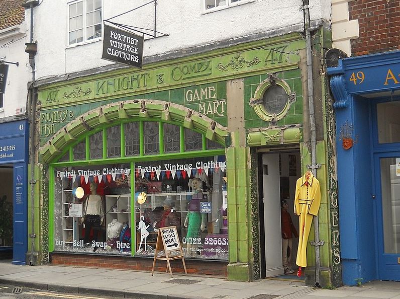 A vintage clothing shop
