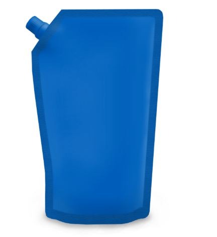 Blue spout pouch